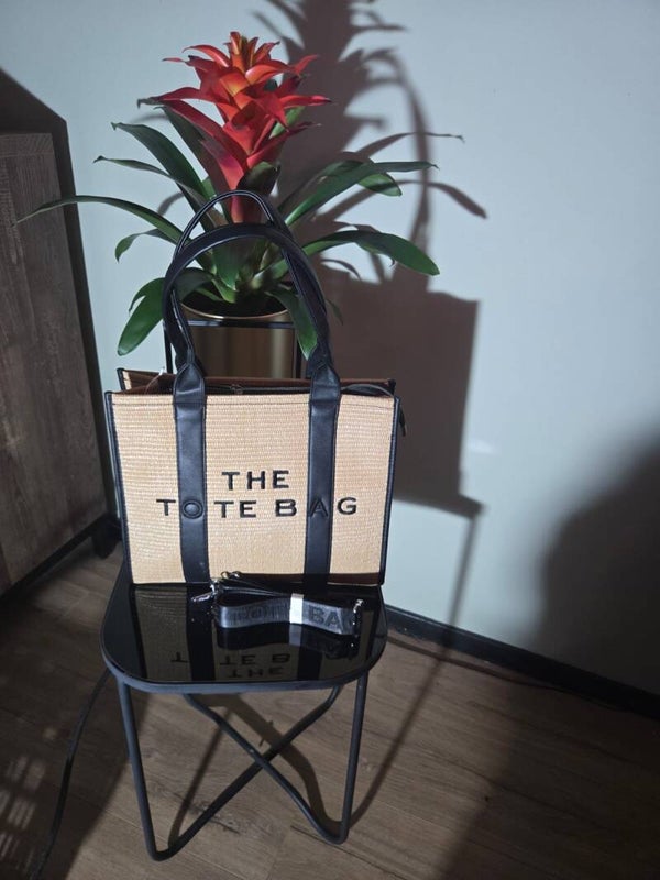 Tote bag groot Ibiza stijl zwart