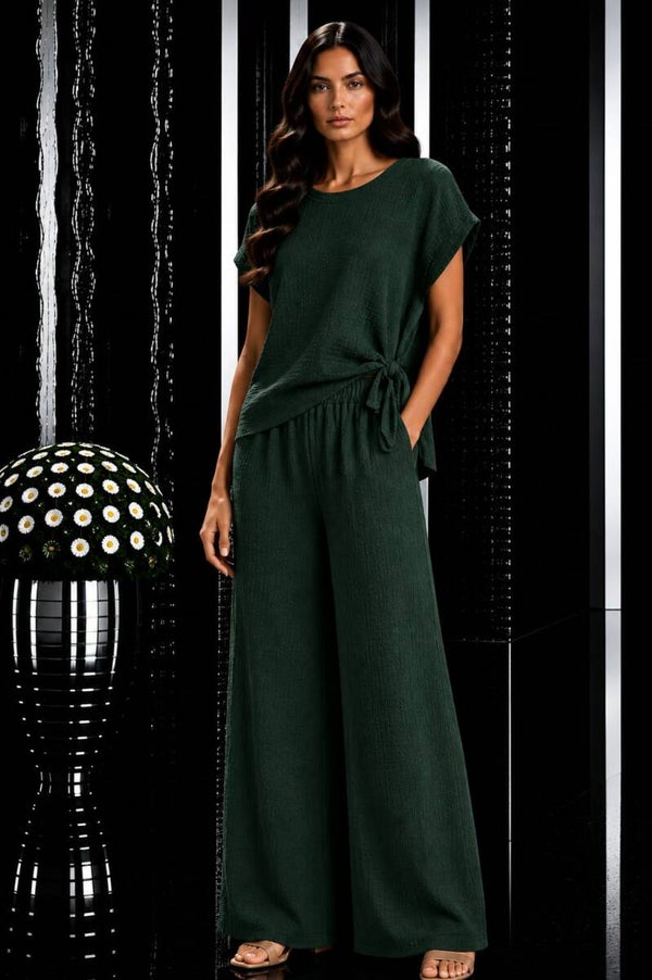 2 delige set met strik groen