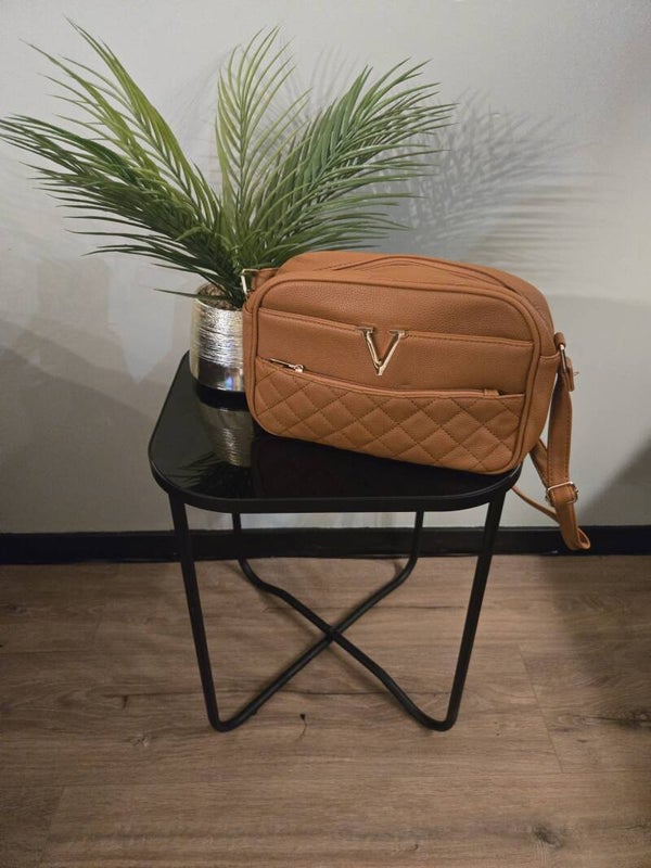 Schoudertas meerdere vakken Camel 017