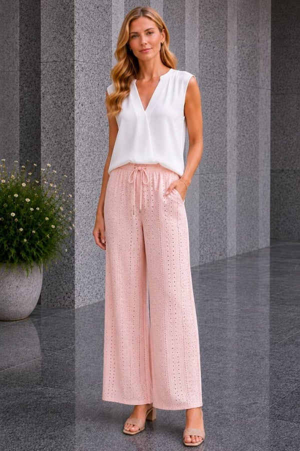 Travel broek roze