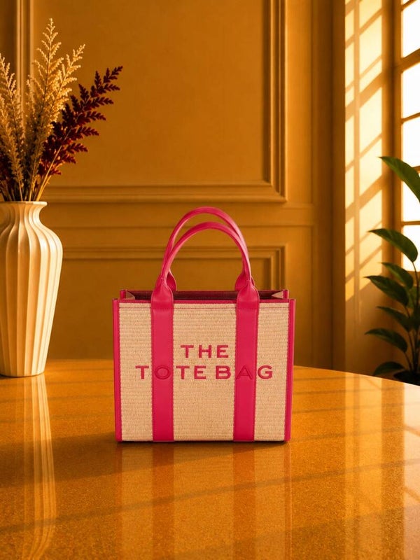 Tote bag middel Ibiza stijl rood