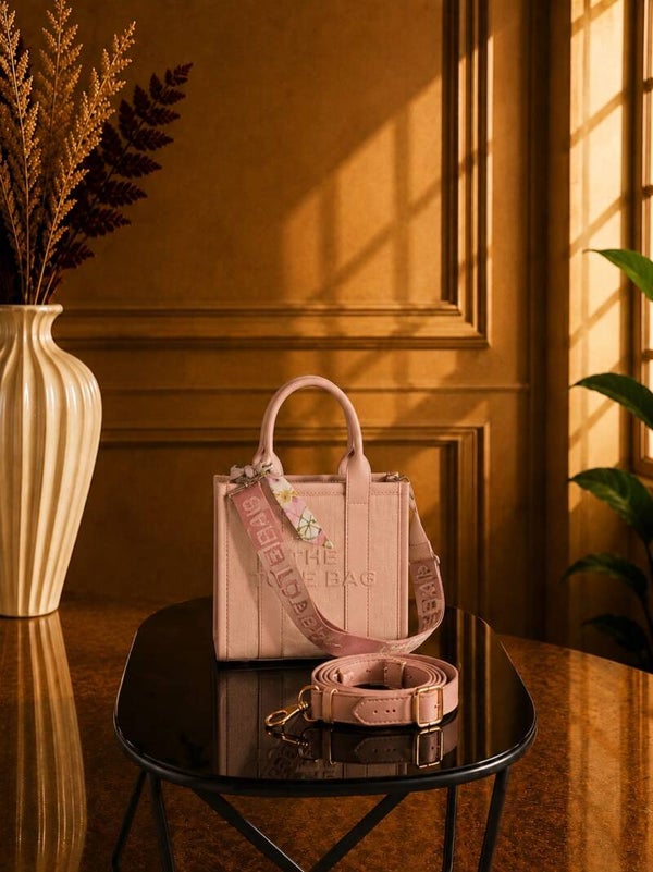 Tote bag middel roze