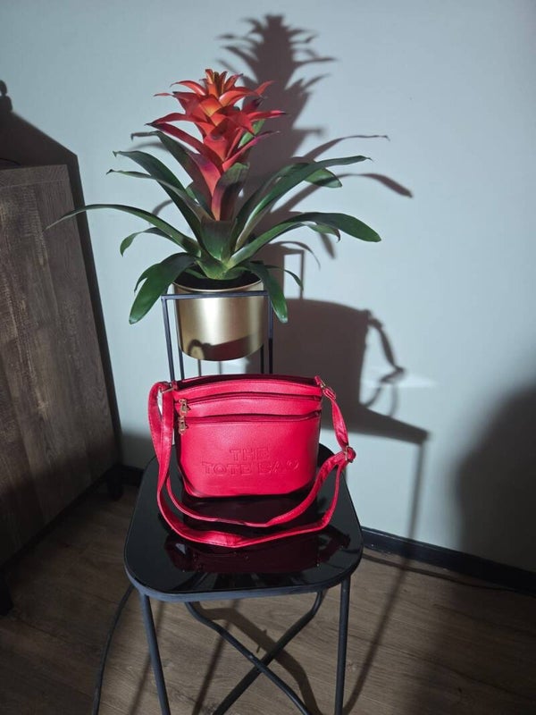 Tote bag 3 ritsen rood