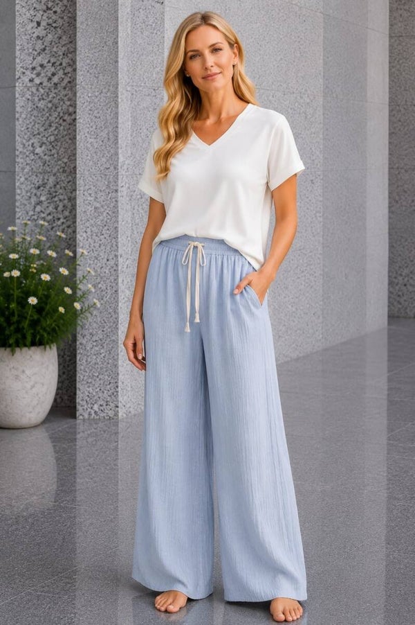 Travel broek blauw