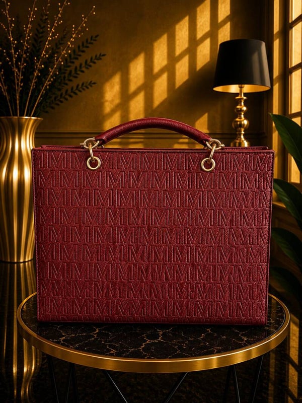 Tas met M logo recht rood