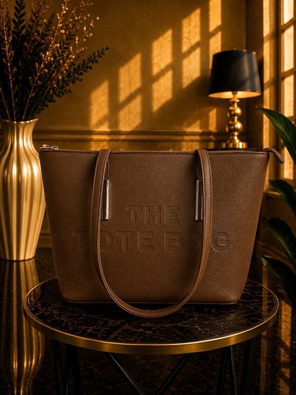 Tote bag groot bruin