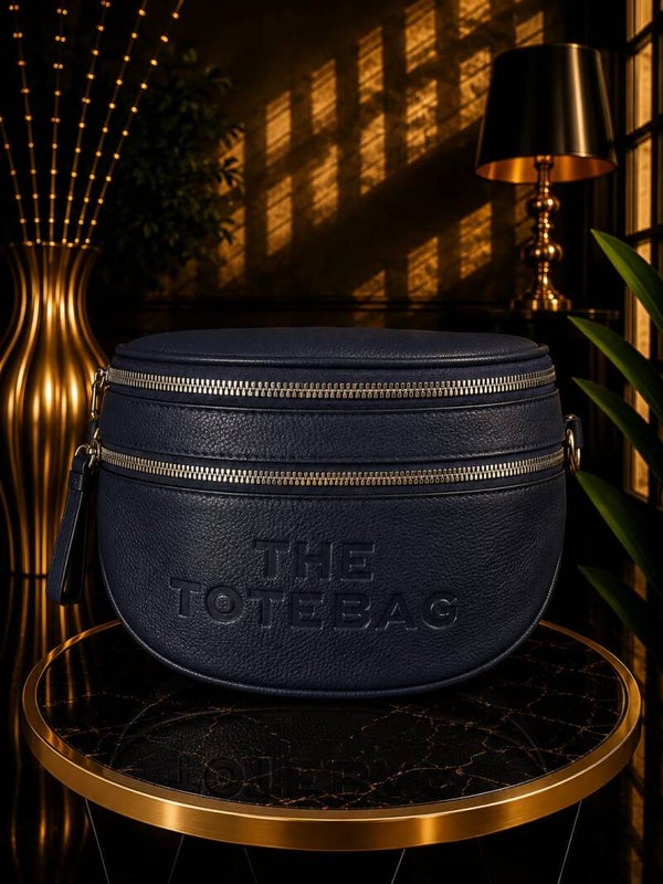 Tote bag 2 ritsen navy
