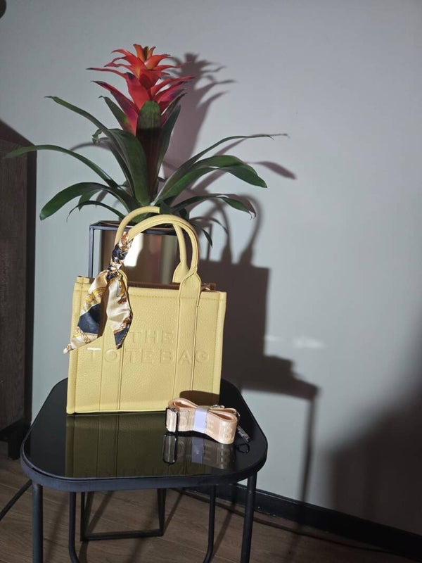 Tote bag middel geel