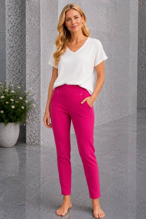 Miss Angelia comfortbroek pink