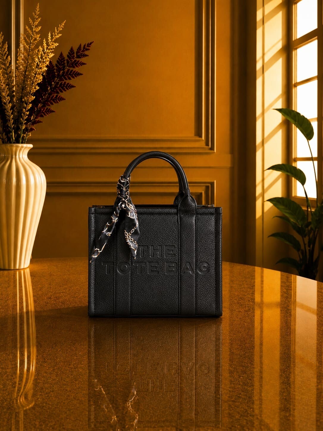 Tote bag middel zwart