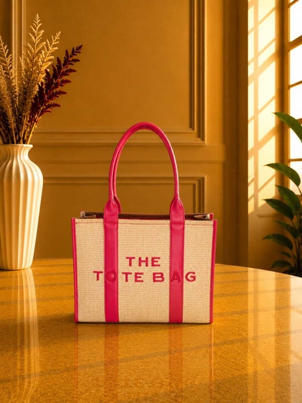 Tote bag groot Ibiza stijl rood