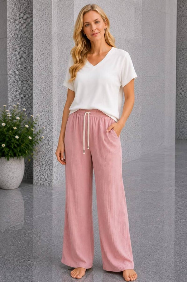 Travel broek roze