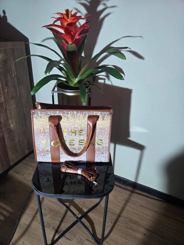Tote bag groot bruin