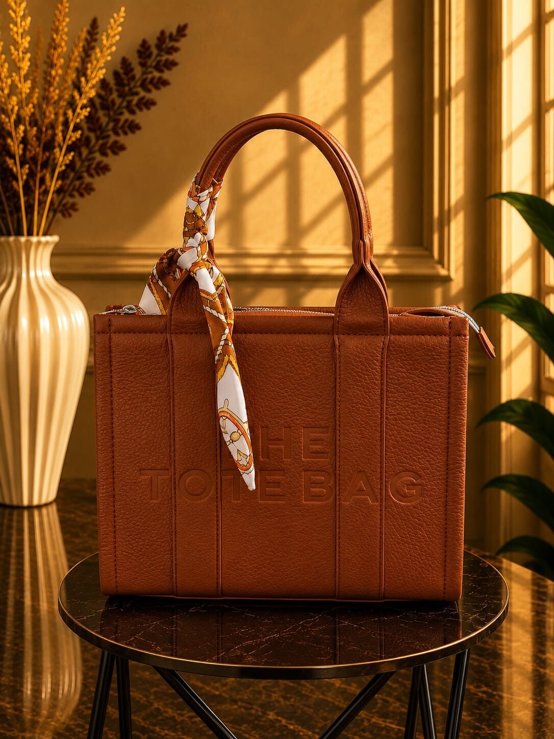 Tote bag middel bruin
