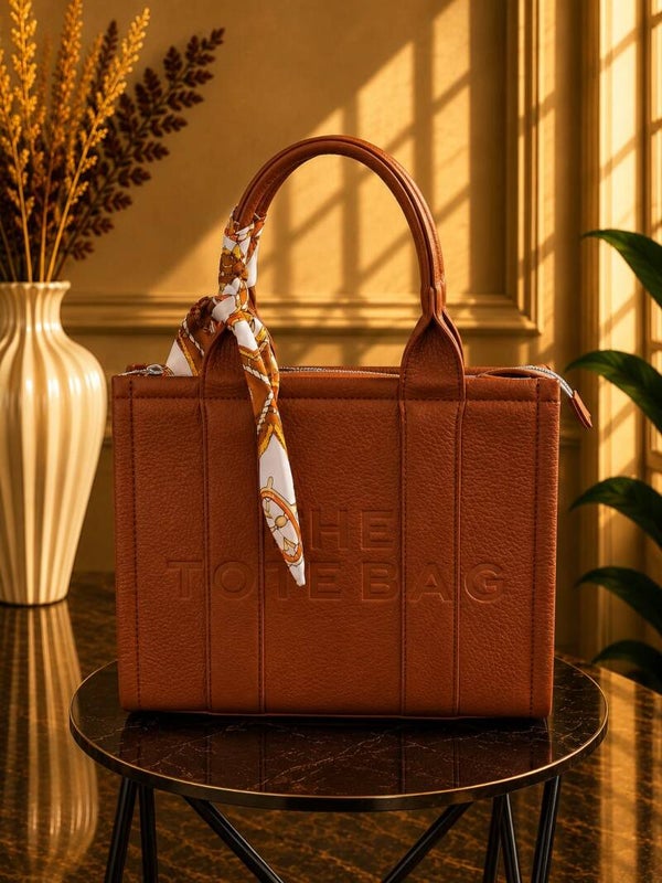 Tote bag middel bruin