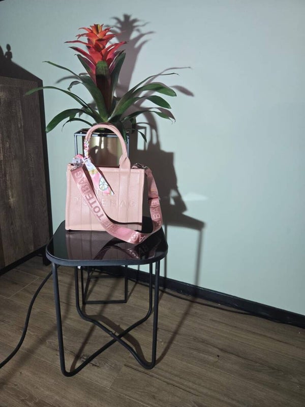 Tote bag middel roze