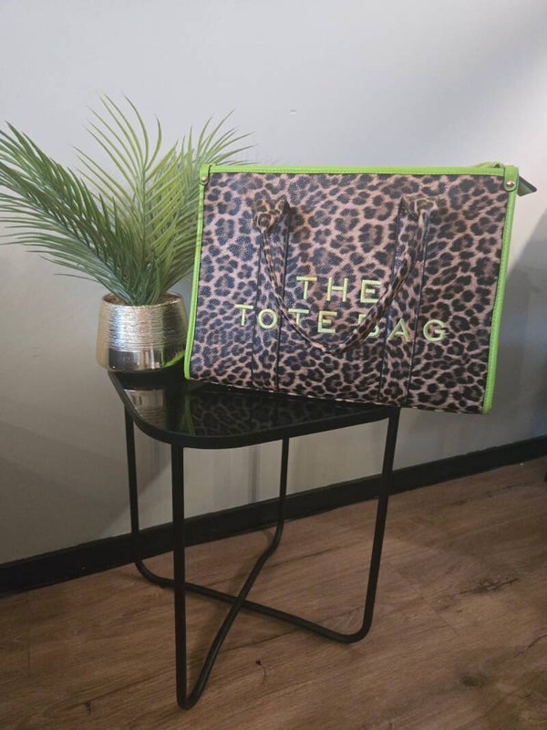 Tote bag tijger (groen)