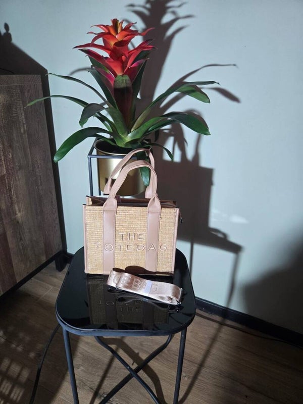 Tote bag middel Ibiza stijl creme