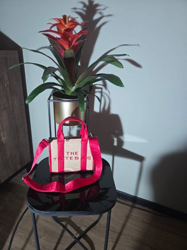 Tote bag mini Ibiza stijl rood