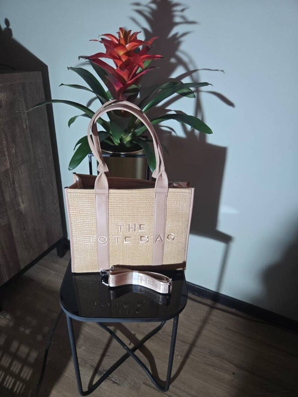 Tote bag groot Ibiza stijl bruin