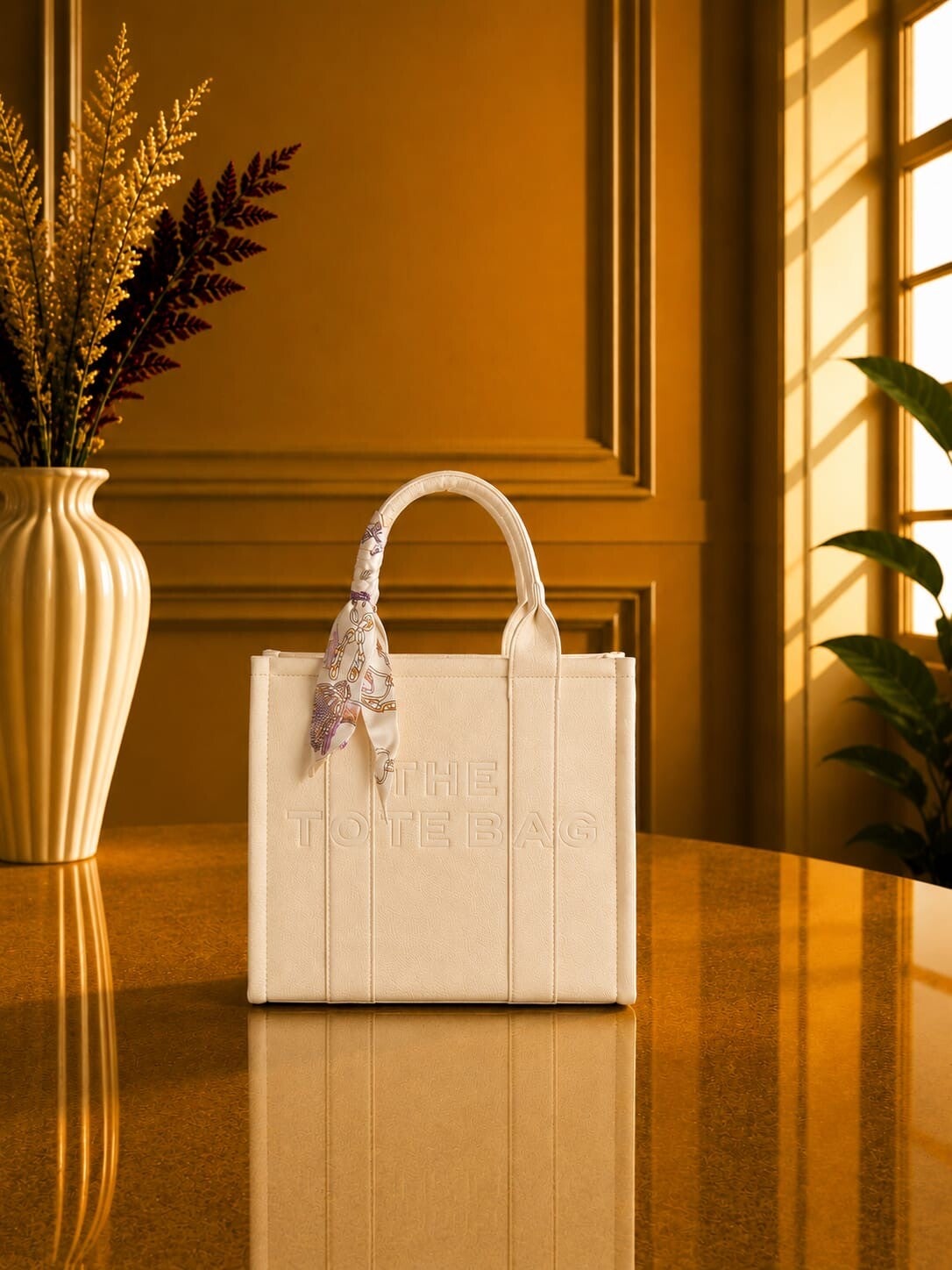 Tote bag middel creme