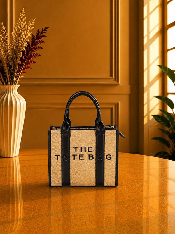 Tote bag mini Ibiza stijl zwart