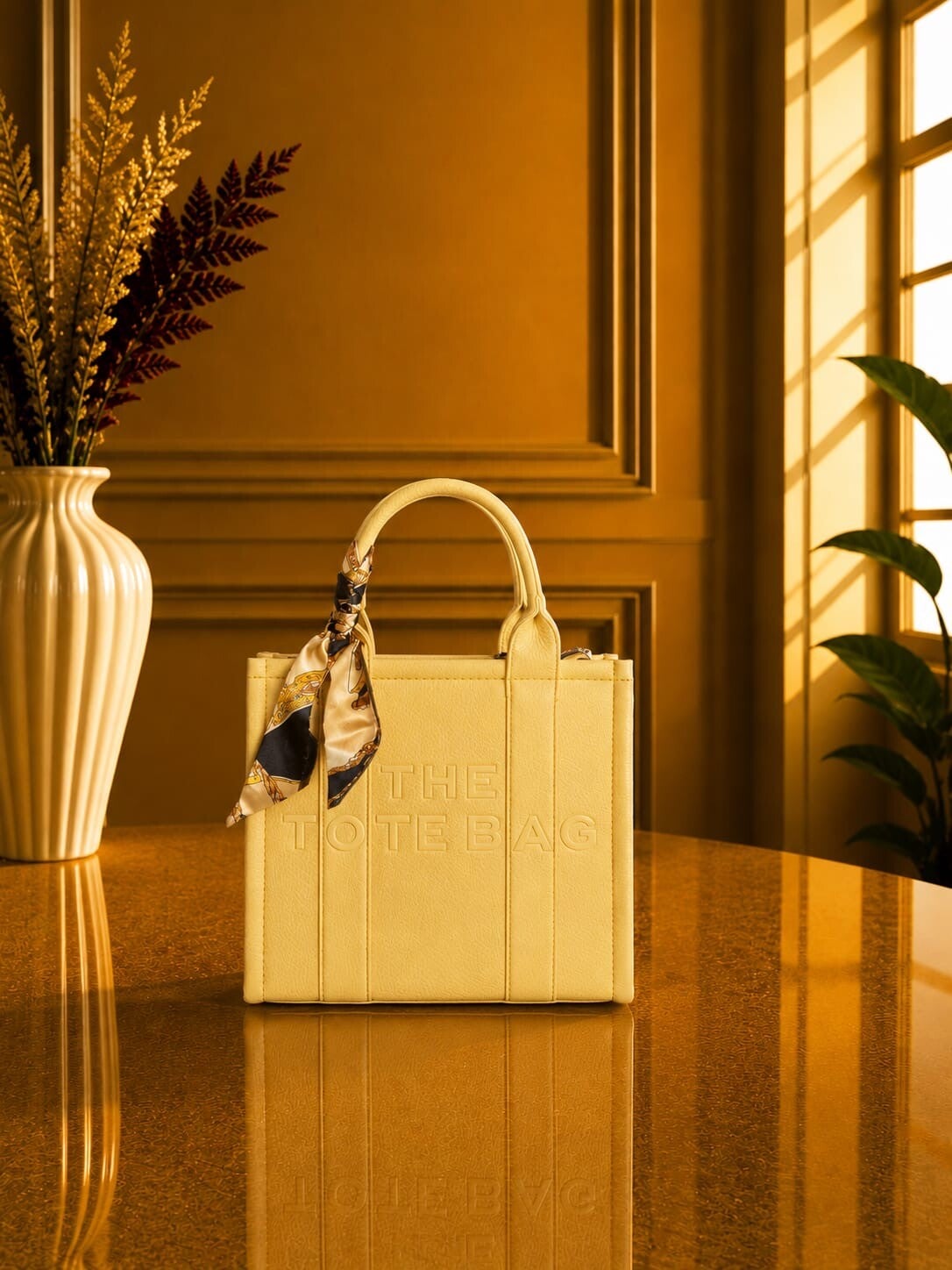 Tote bag middel geel