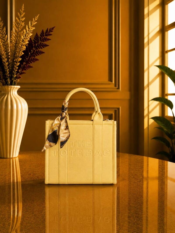 Tote bag middel geel