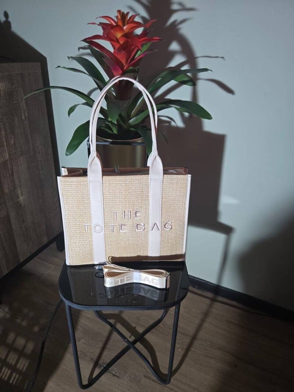 Tote bag groot Ibiza stijl creme