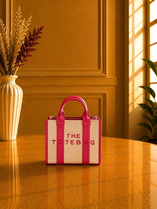 Tote bag mini Ibiza stijl rood