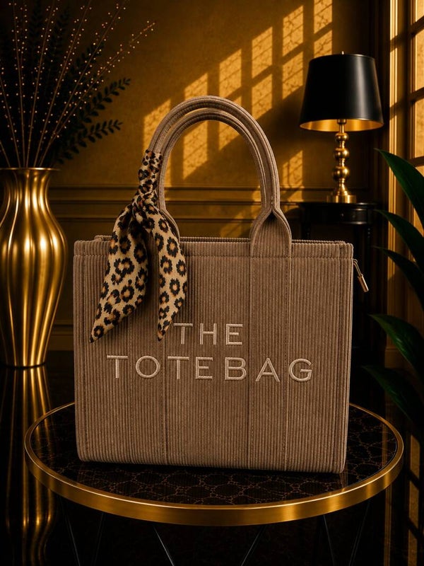 Tote bag mini ribstof khaki