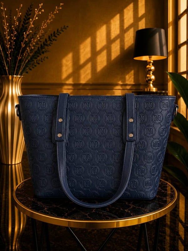 Tas met M logo blauw