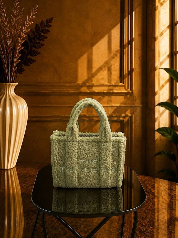 Tote bag mini fluffy groen