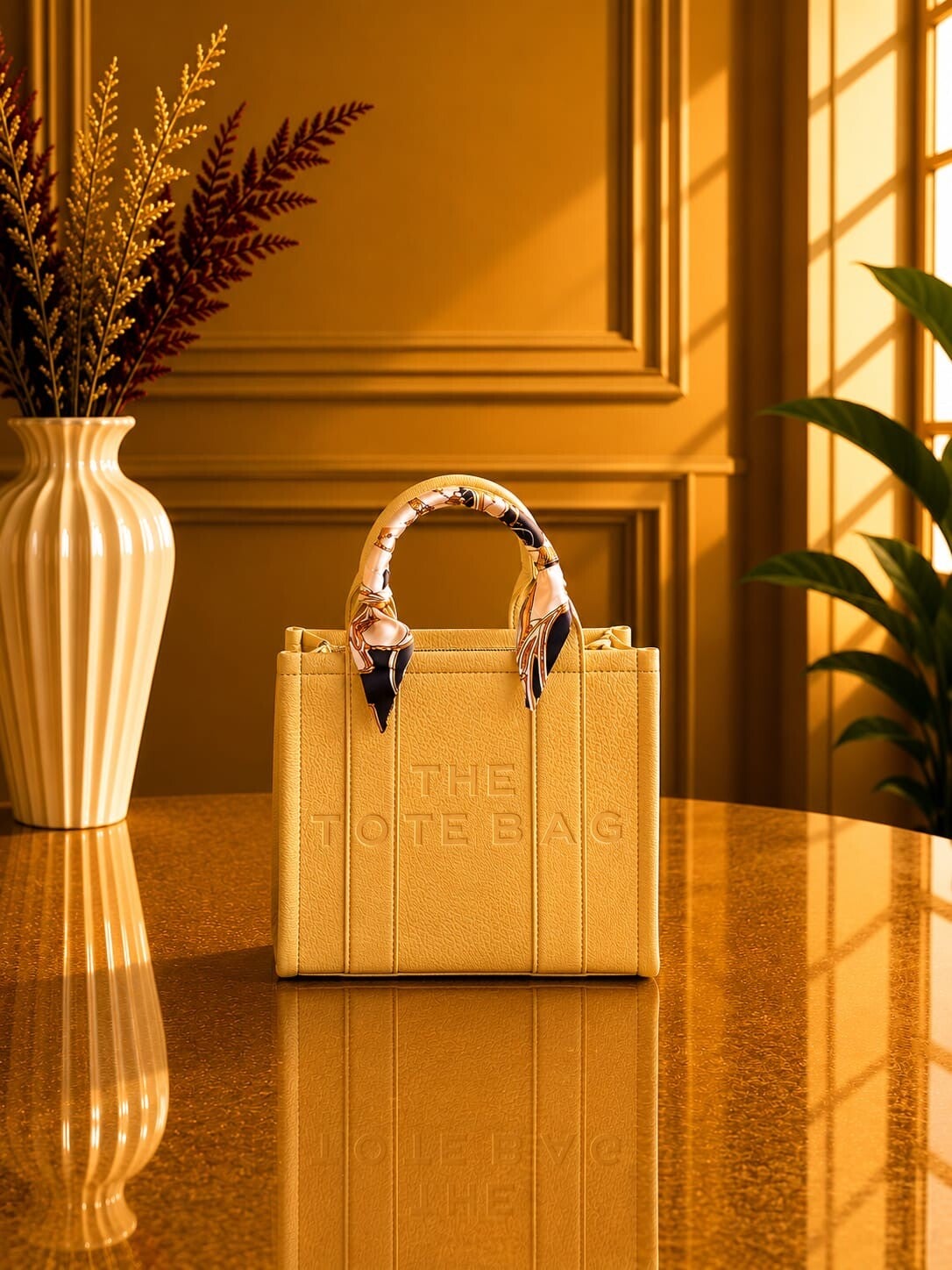 Tote bag mini geel