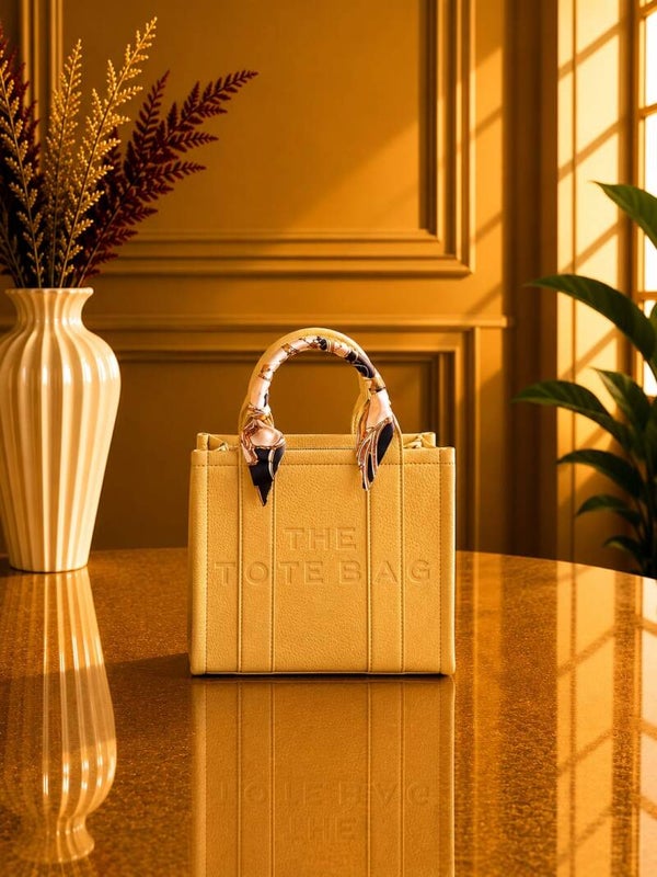 Tote bag mini geel