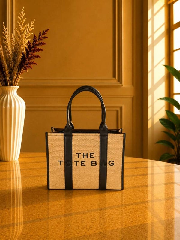 Tote bag groot Ibiza stijl zwart