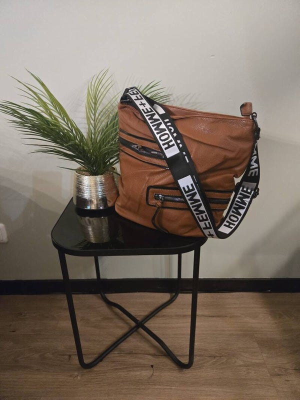 Tas met hengsel bruin