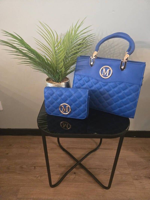 Set met portemonnee kobalt blauw 096