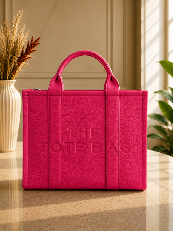 Tote bag groot fuchsia