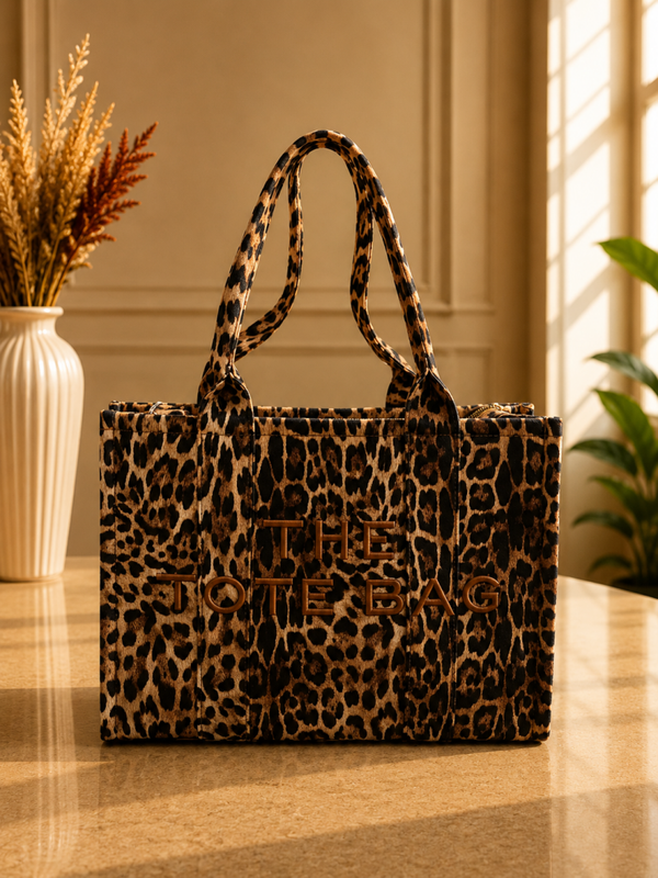 Tote bag groot tijger brown