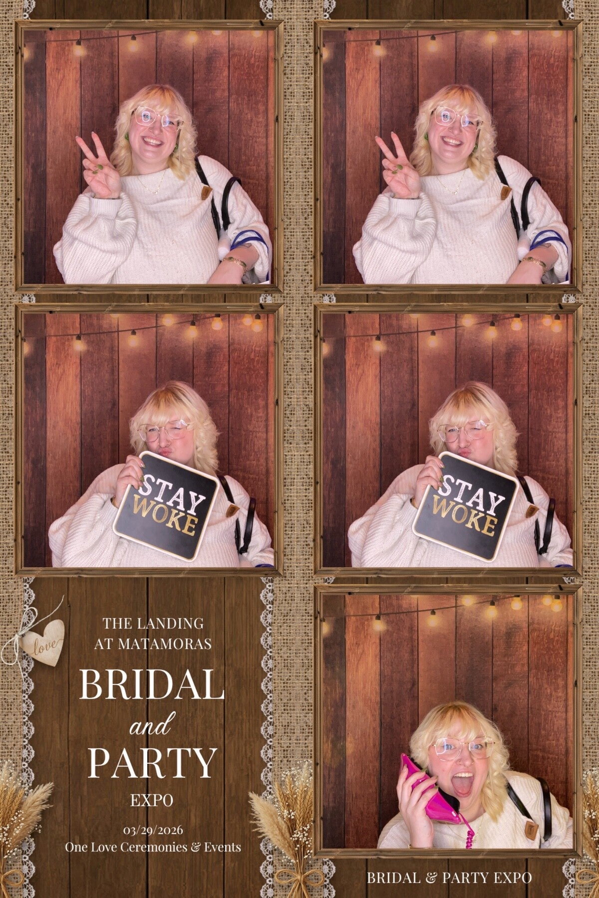 Wedding photo booth print strip example from Hudson Valley wedding reception