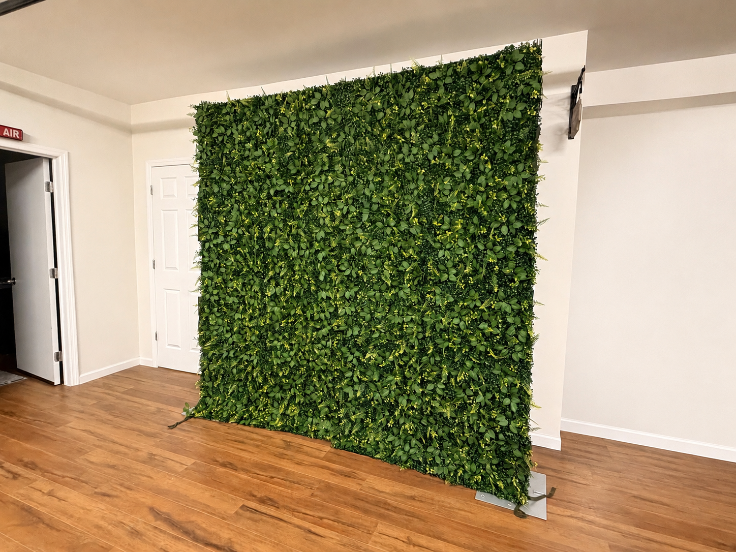 Grass wall backdrop rental for weddings and event photo opportunities