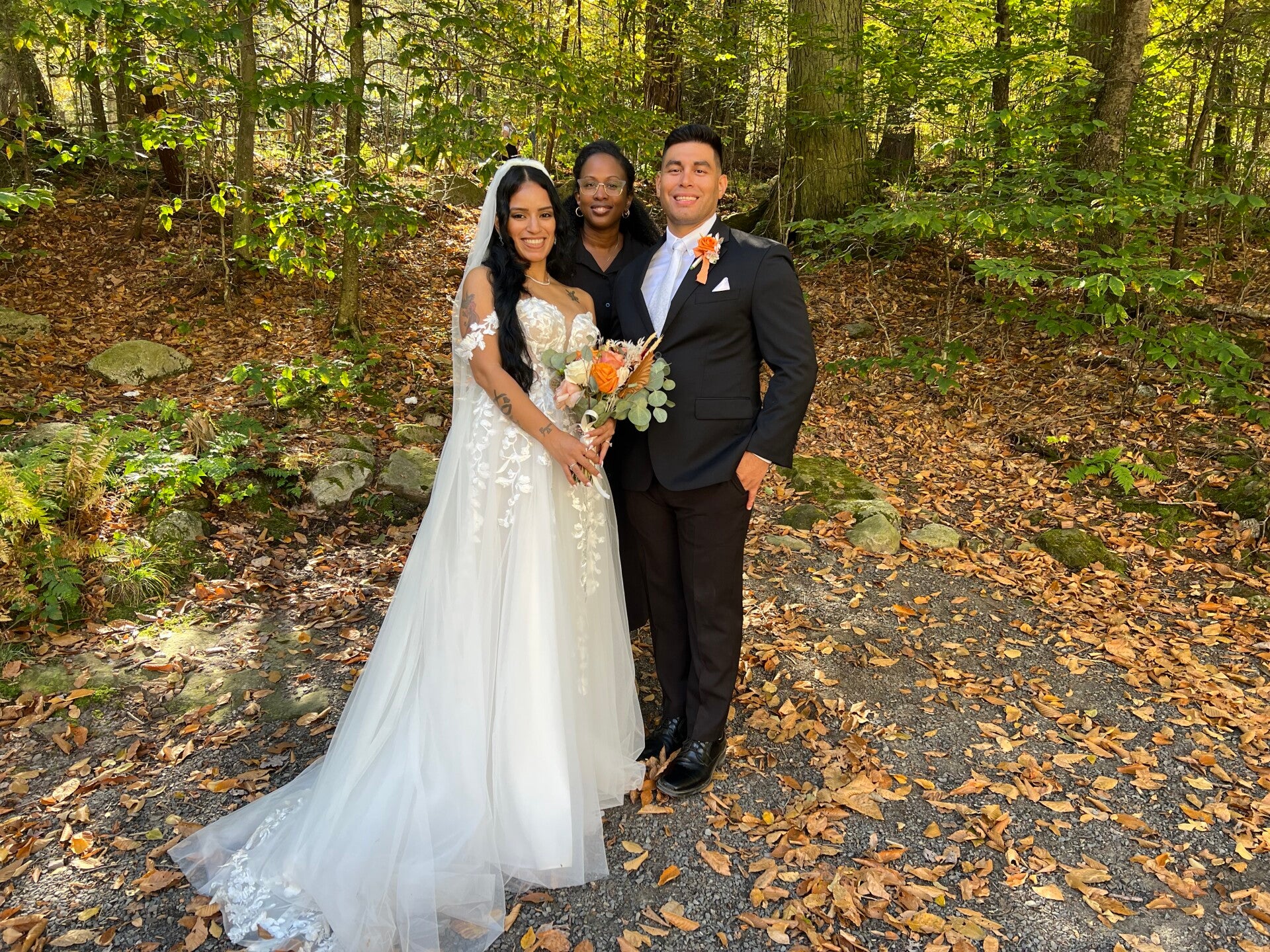 Intimate elopement ceremony officiated in New Jersey park