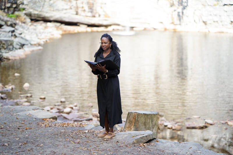 Wedding officiant preparing personalized ceremony in Hudson Valley NY