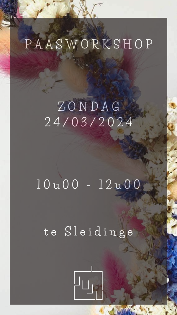 Paasworkshop Zondag 24 maart 2024 (Ø25cm of Ø30cm)