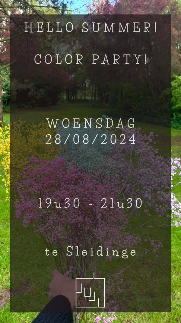 Hello Summer! Woensdag 28 augustus 2024 (19u30-21u30) (Ø25cm)