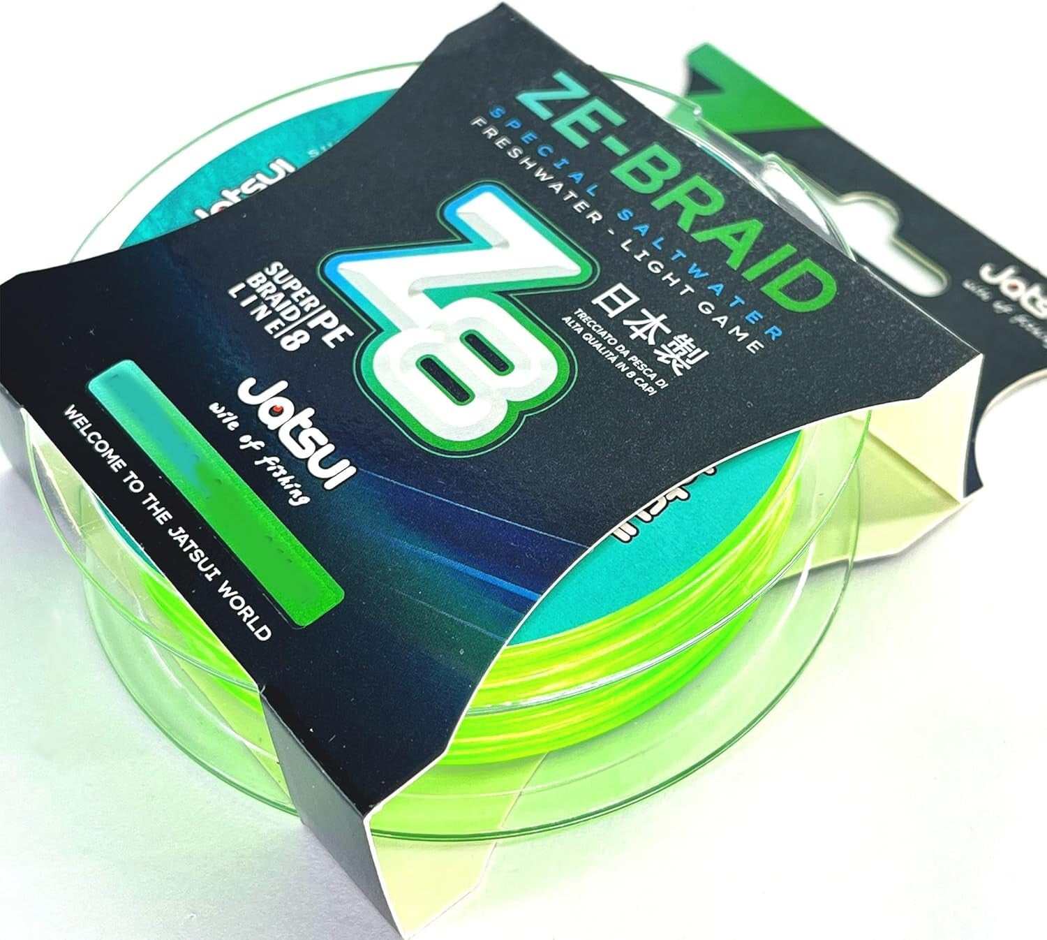 TRECCIATO JATSUI ZE-BRAID - 150 MT - GREEN LIGHT