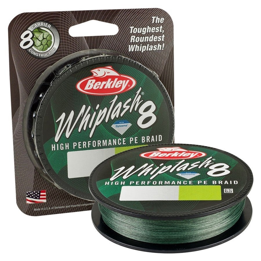 TRECCIATO BERKLEY WHIPLASH 8 CAPI GREEN - BOBINA DA 300 MT