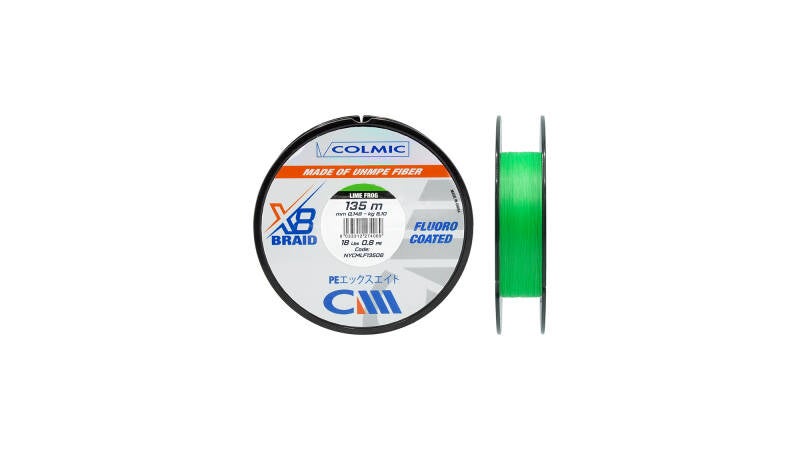 TRECCIATO COLMIC CMX8 LIME FROG - BOB DA 240-300 MT + FORBICE OMAGGIO