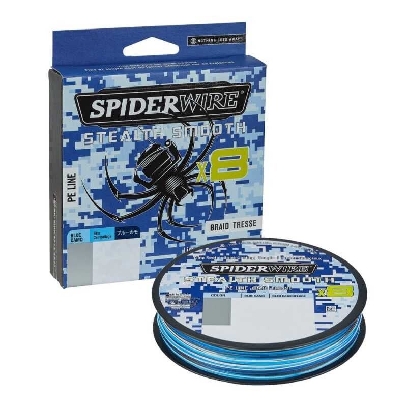 TRECCIATO SPIDERWIRE STEALTH 8 CAPI  150 mt - CAMO BLU